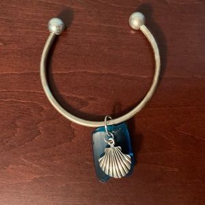 Seashell sea glass bracelet
